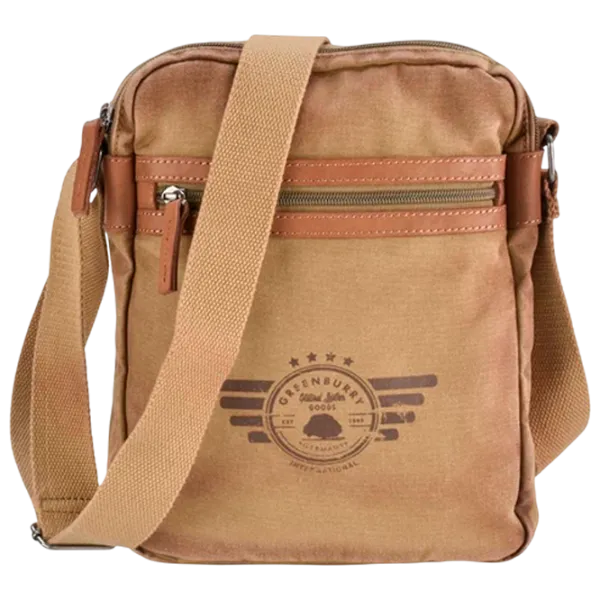 Сумка плечевая Greenburry Aviator  / Серый Коричневый /  photo 1