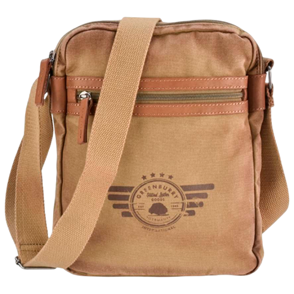Сумка плечевая Greenburry Aviator  / Серый Коричневый /  photo 1