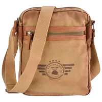 Сумка плечевая Greenburry Aviator  / Серый Коричневый / 