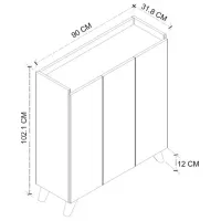 Dulap pentru încălțăminte Nex Home 12-30-02 102 x 90 x 32 /Oak /Oak photo 5