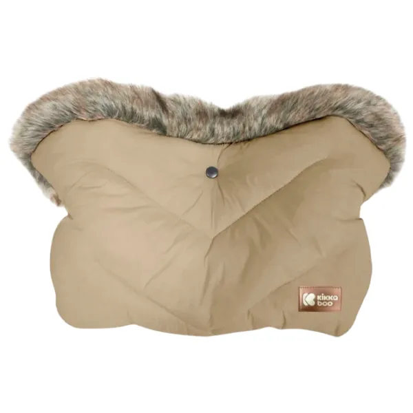 Mănuși pentru cărucior Kikka Boo Luxury Fur Nailon, Fleece / Beige photo 1