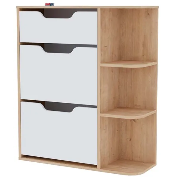 Dulap pentru încălțăminte Nex Home Smyrna 106 x 90 x 32 /White /White photo 1 Dulap pentru încălțăminte Nex Home Smyrna 106 x 90 x 32 /White /White photo 1
