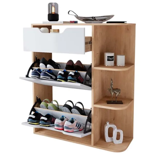 Dulap pentru încălțăminte Nex Home Smyrna 106 x 90 x 32 /White /White photo 2 Dulap pentru încălțăminte Nex Home Smyrna 106 x 90 x 32 /White /White photo 2