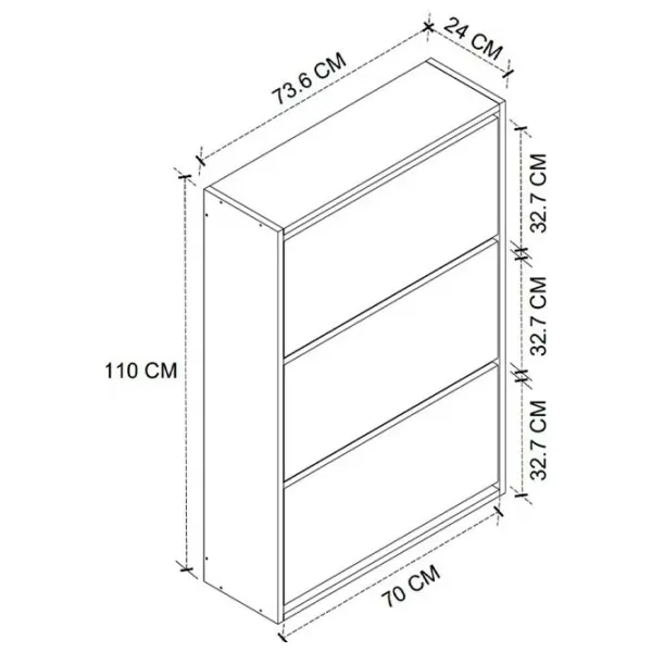 Обувной шкаф Nex Home 18-03-02 111 x 74 x 24см /Oak /Дуб photo 4 Обувной шкаф Nex Home 18-03-02 111 x 74 x 24см /Oak /Дуб photo 4