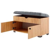 Banchetă ML-Mobila МЛ -10 (800) 47 x 80 x 35 /Oak Golden /Stejar Auriu photo 2