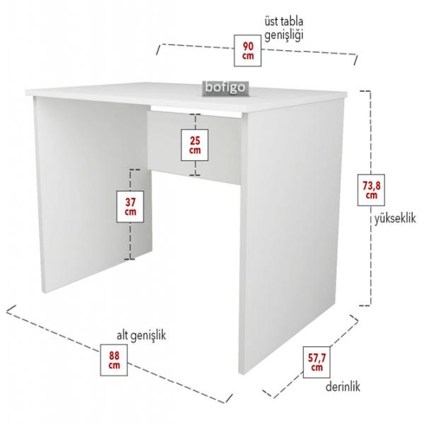 Masă de birou Nex Home Chipboard PAL/ White photo 2