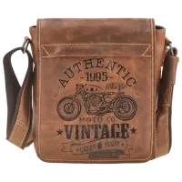 Geantă de umăr Greenburry Cafe Racer  / Metal Brown / 