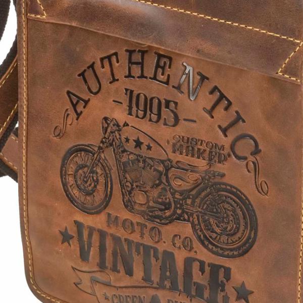 Сумка плечевая Greenburry Cafe Racer  / Metal Коричневый /  photo 8