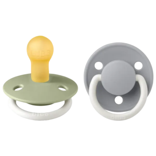 Suzetă cu tetina rotundă Bibs De lux 180217  Unisex / 0 luni - 6 luni / Latex / Sage Green photo 1