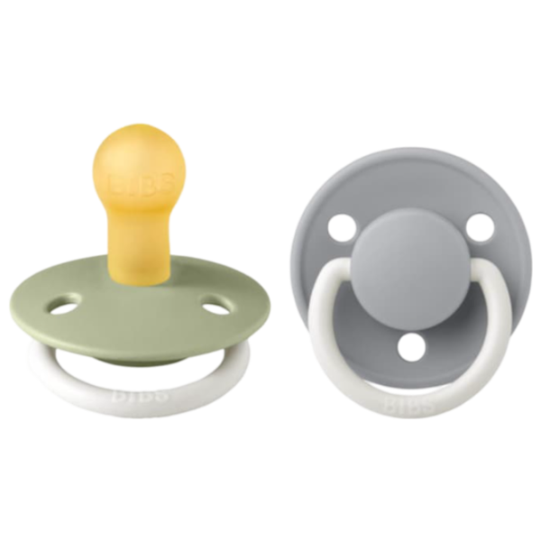 Suzetă cu tetina rotundă Bibs De lux 180217  Unisex / 0 luni - 6 luni / Latex / Sage Green photo 1