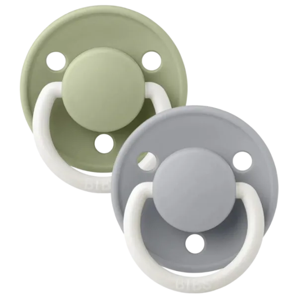 Suzetă cu tetina rotundă Bibs De lux 180217  Unisex / 0 luni - 6 luni / Latex / Sage Green photo 3