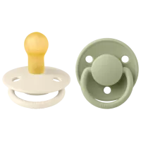 Suzetă cu tetina rotundă Bibs De lux 180223  Unisex / 6 luni - 18 luni / Latex / Sage Green