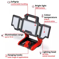 Proiector LED Einhell TP-CL 18/3000 Li - Solo White / 3000 Lm photo 4