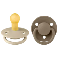 Соска круглая Bibs De lux 180210  Унисекс / 0 месяцев - 6 месяцев / Латекс / Темный дуб