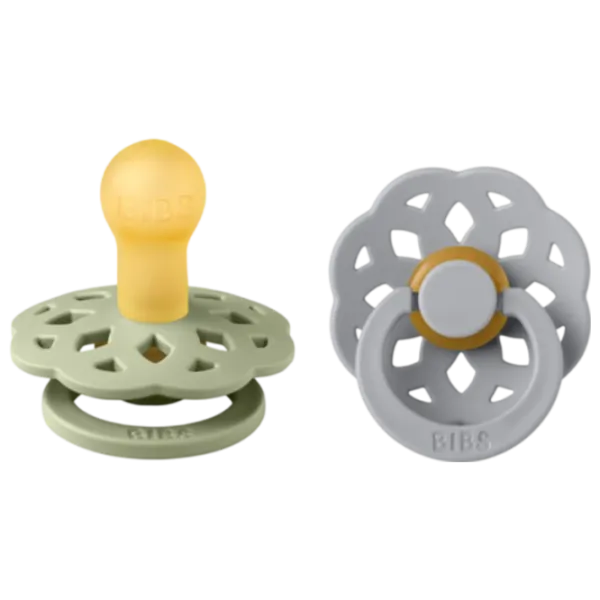 Suzetă cu tetina rotundă Bibs Boheme 230110 Unisex / 0 luni - 6 luni / Latex / Sage Green photo 1