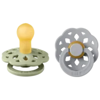 Suzetă cu tetina rotundă Bibs Boheme 230110 Unisex / 0 luni - 6 luni / Latex / Sage Green