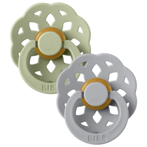 Suzetă cu tetina rotundă Bibs Boheme 230110 Unisex / 0 luni - 6 luni / Latex / Sage Green photo 2