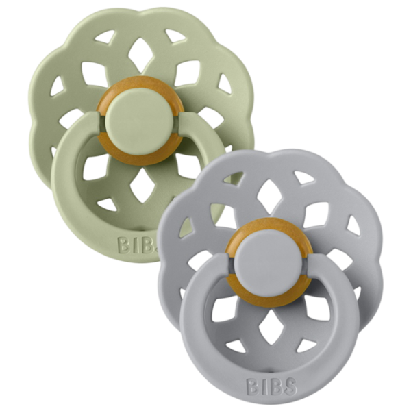 Suzetă cu tetina rotundă Bibs Boheme 230110 Unisex / 0 luni - 6 luni / Latex / Sage Green photo 2