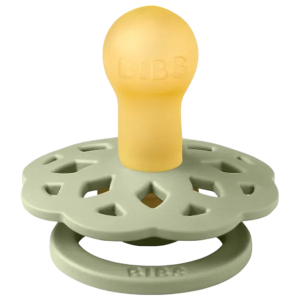 Suzetă cu tetina rotundă Bibs Boheme 230110 Unisex / 0 luni - 6 luni / Latex / Sage Green photo 3