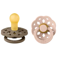 Suzetă cu tetina rotundă Bibs Boheme 230109 Unisex / 0 luni - 6 luni / Latex / Dark Oak