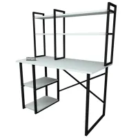 Офисный стол Nex Home Metal 2 ДСП/ Белый