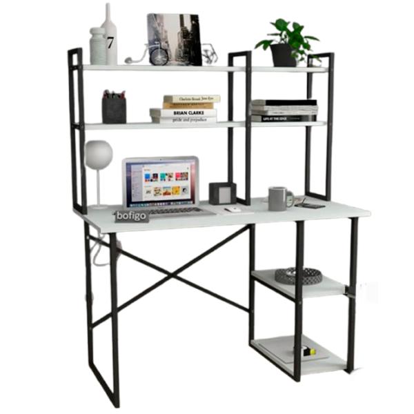 Masă de birou Nex Home Metal 2 PAL/ White photo 3 Masă de birou Nex Home Metal 2 PAL/ White photo 3