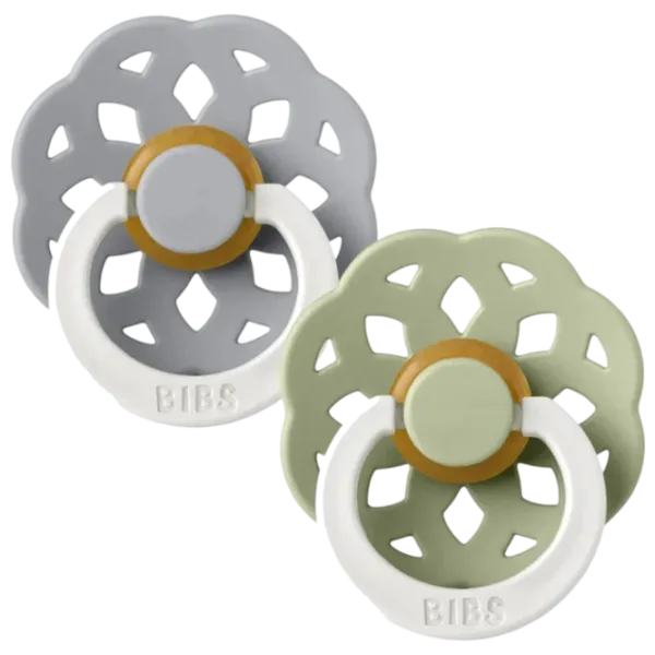 Соска круглая Bibs Boheme GLOW 240124  Унисекс / 6 месяцев - 18 месяцев / Латекс / Cloud Grey photo 4