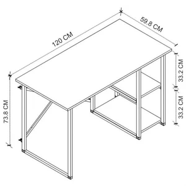 Офисный стол Nex Home Metal 2 ДСП/ Antracit photo 4