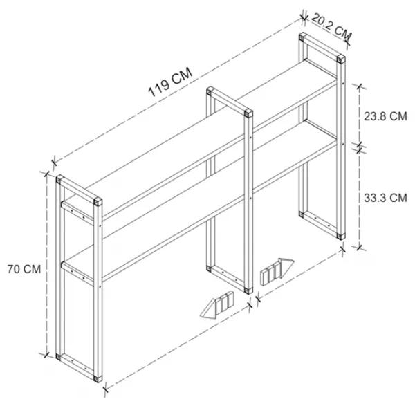 Офисный стол Nex Home Metal 2 ДСП/ Antracit photo 5