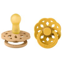 Suzetă cu tetina rotundă Bibs Boheme 240122  Unisex / 6 luni - 18 luni / Latex / Sand