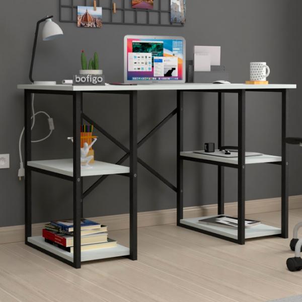 Masă de birou Nex Home Metal 4 PAL/ White photo 3 Masă de birou Nex Home Metal 4 PAL/ White photo 3