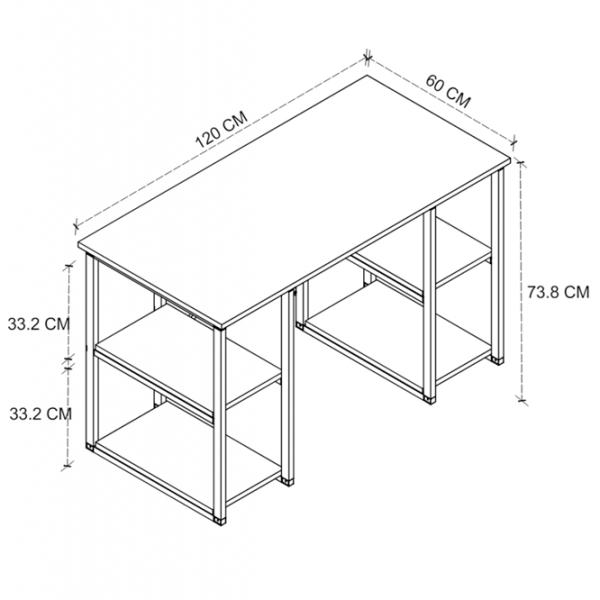 Masă de birou Nex Home Metal 4 PAL/ Stejar Sonoma photo 5 Masă de birou Nex Home Metal 4 PAL/ Stejar Sonoma photo 5