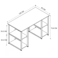 Офисный стол Nex Home Metal 4 ДСП/ Antracit photo 5