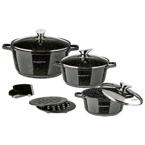 Set de cratițe Konighoffer Kingstone 2.4l Aluminiu / Black photo 1