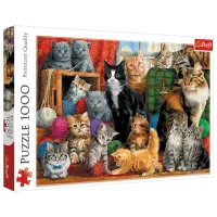 Puzzle Trefl Feline meeting 12+/ Numărul de piese: 1000