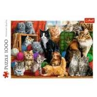 Puzzle Trefl Feline meeting 12+/ Numărul de piese: 1000 photo 2