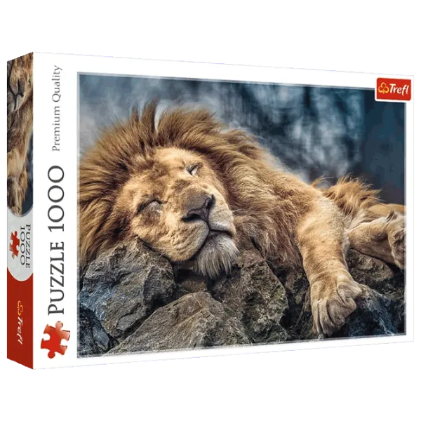 Puzzle Trefl Sleeping lion 12+/ Numărul de piese: 1000 photo 1