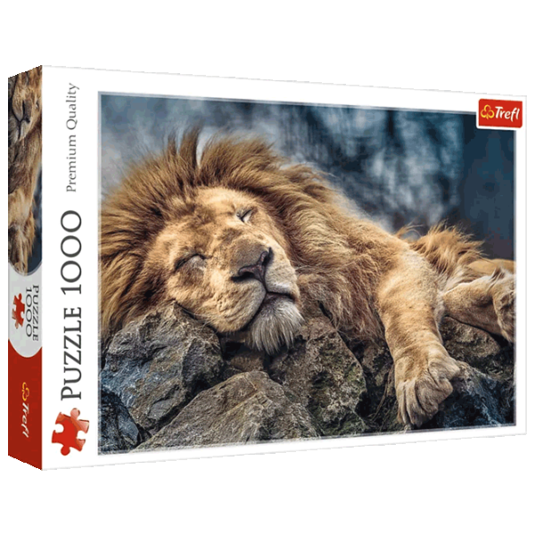 Puzzle Trefl Sleeping lion 12+/ Numărul de piese: 1000 photo 1