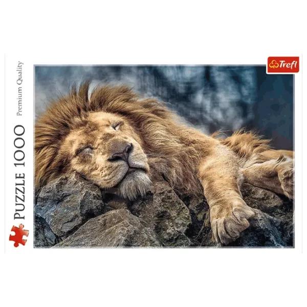 Puzzle Trefl Sleeping lion 12+/ Numărul de piese: 1000 photo 2
