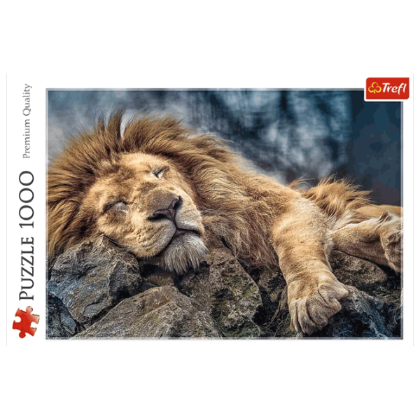 Puzzle Trefl Sleeping lion 12+/ Numărul de piese: 1000 photo 2