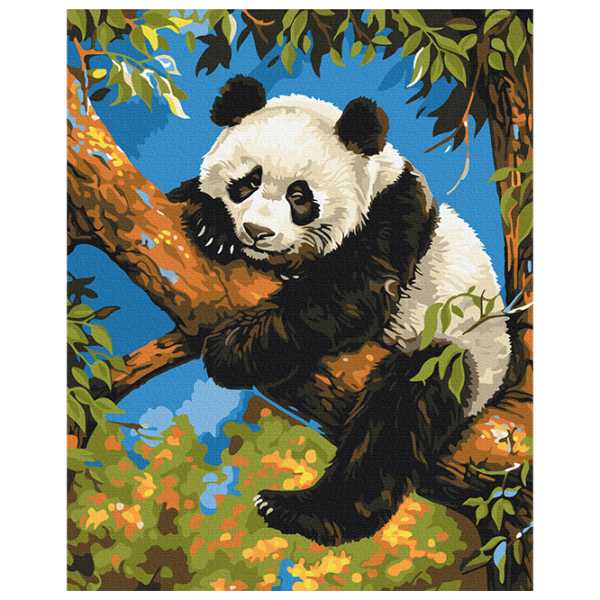 Картина по номерам BrushMe Ленивая панда BS53982 50 x 40 см / Вертикальная photo 1