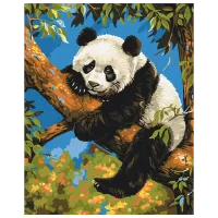 Картина по номерам BrushMe Ленивая панда BS53982 50 x 40 см / Вертикальная