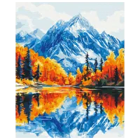 Pictură pe numere BrushMe Toamnă în munți BS54178 50 x 40 cm / Verticală