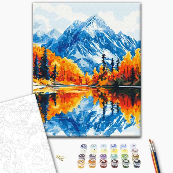 Pictură pe numere BrushMe Toamnă în munți BS54178 50 x 40 cm / Verticală photo 2