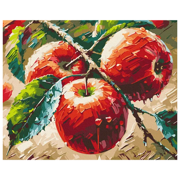 Pictură pe numere BrushMe Mere proaspete BS54166 50 x 40 cm / Orizontală photo 1