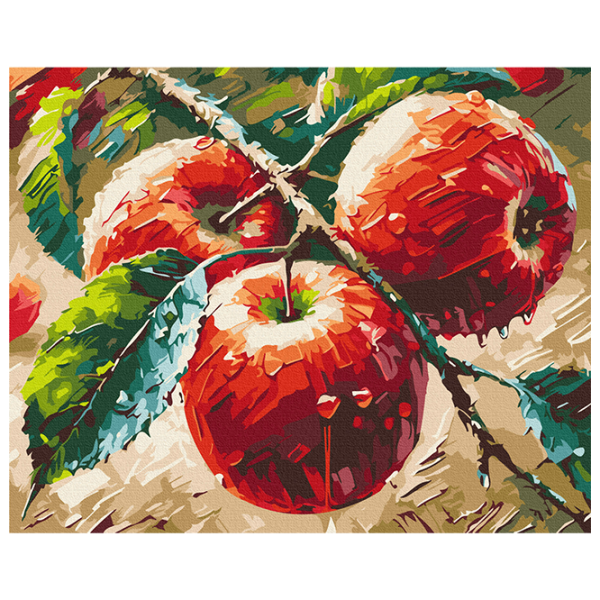 Pictură pe numere BrushMe Mere proaspete BS54166 50 x 40 cm / Orizontală photo 1