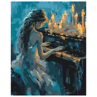 Картина по номерам BrushMe Пианистка BS54069 50 x 40 см / Вертикальная