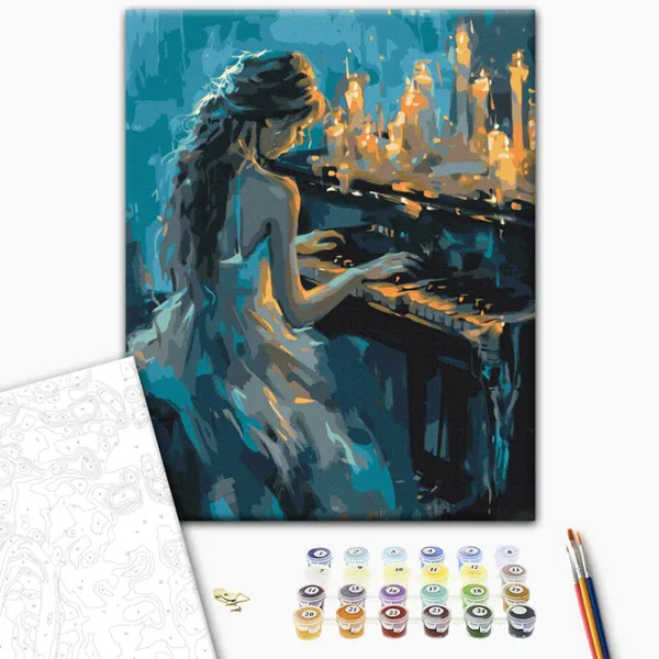 Картина по номерам BrushMe Пианистка BS54069 50 x 40 см / Вертикальная photo 3