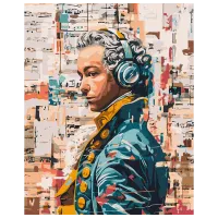 Картина по номерам BrushMe Современный Моцарт BS54039 50 x 40 см / Вертикальная