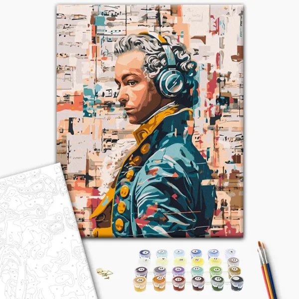 Pictură pe numere BrushMe Mozart modern BS54039 50 x 40 cm / Verticală photo 2 Pictură pe numere BrushMe Mozart modern BS54039 50 x 40 cm / Verticală photo 2